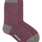 Samar Merino Wool Marl Sock Grey Orange Genevieve Sweeney