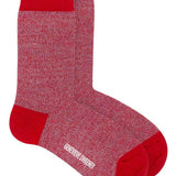 Samar Merino Wool Marl Sock Red Genevieve Sweeney