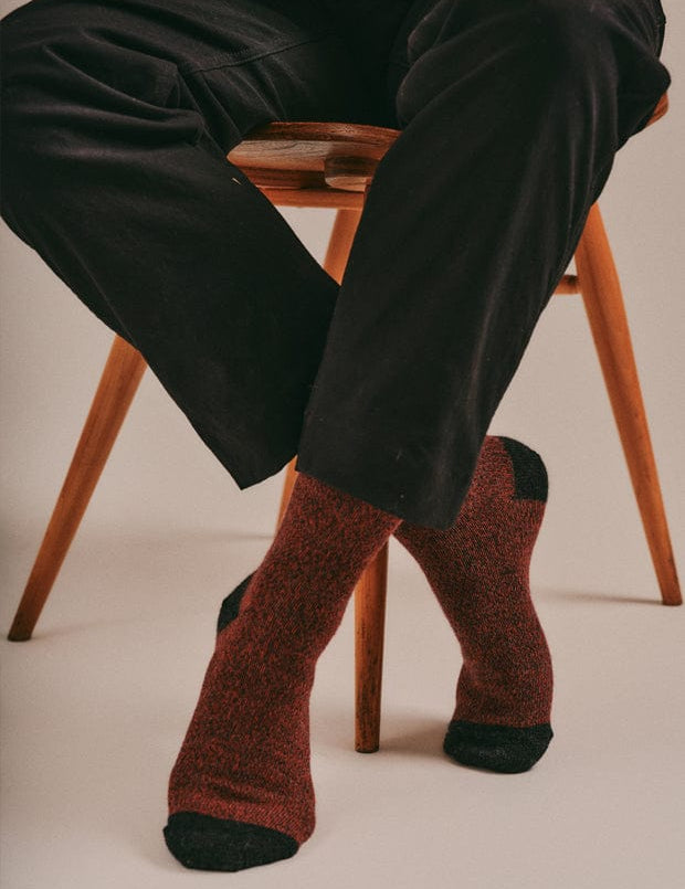 Samar Merino Wool Marl Sock Charcoal Marl Genevieve Sweeney