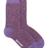 Samar Merino Wool Marl Sock Lilac Genevieve Sweeney