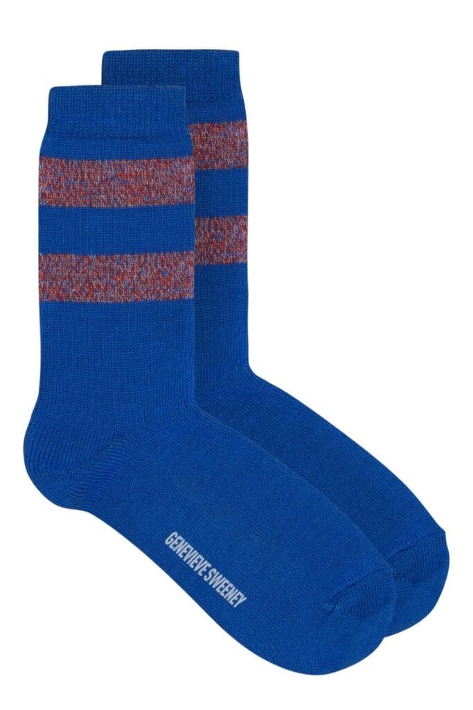 Genevieve-Sweeney-Samar-Merino-Wool-Stripe-Socks-Blue-Marl