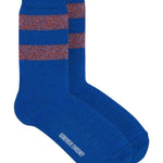 Samar Merino Wool Stripe Sock Bright Blue Genevieve Sweeney