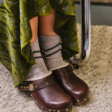 Selina Sparkly Stripe Sock Natural Genevieve Sweeney
