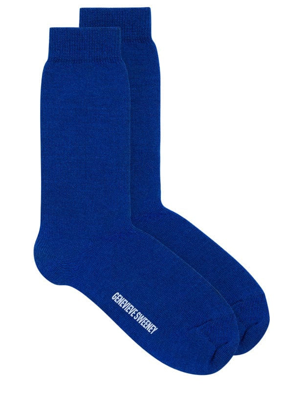 Serin Merino Wool Sock Cobalt Blue Genevieve Sweeney