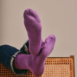 Serin Merino Wool Sock Heather Lilac Genevieve Sweeney