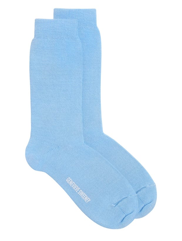 Serin Merino Wool Sock Light Blue Genevieve Sweeney