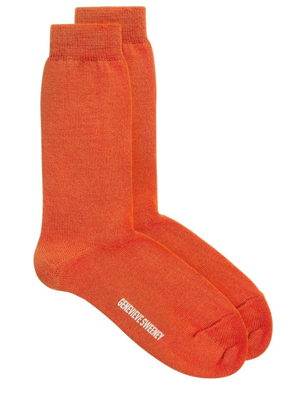 Serin Merino Wool Sock Orange Genevieve Sweeney