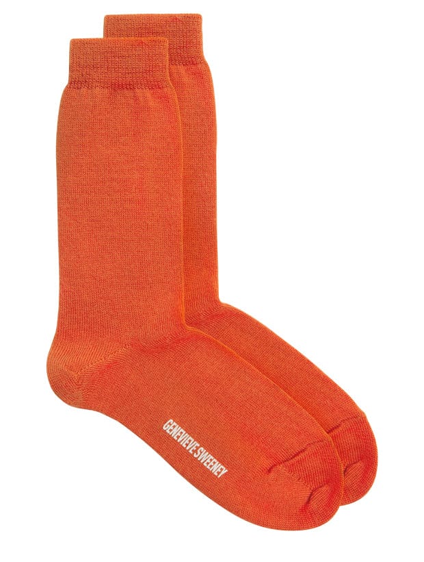 Serin Merino Wool Sock Orange Genevieve Sweeney