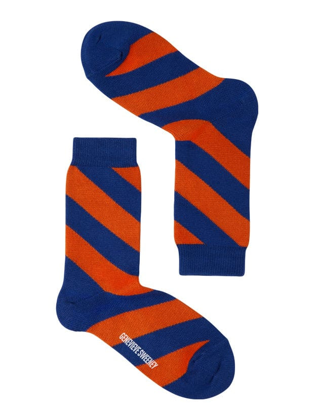 Serora Organic Cotton Stripe Socks Blue Genevieve Sweeney