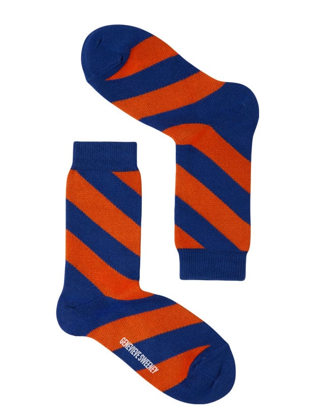 Serora Organic Cotton Stripe Socks Blue Genevieve Sweeney
