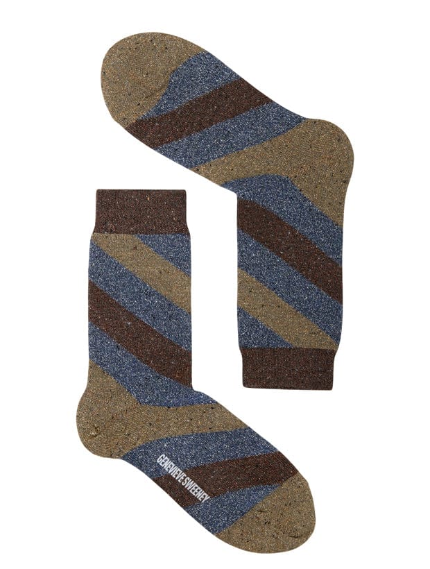 Serora Sparkly Stripe Sock Bronze Tweed Genevieve Sweeney