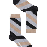 Serora Sparkly Stripe Sock Gold Genevieve Sweeney