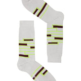 Sette Organic Cotton Stripe Socks Putty White Genevieve Sweeney