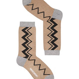 Sigi Sparkly Zig Zag Socks Gold Genevieve Sweeney