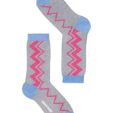 Sigi Sparkly Zig Zag Socks Silver Genevieve Sweeney