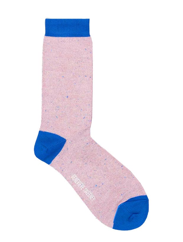 Solline Sparkly Sock Silk Tweed Pink Genevieve Sweeney