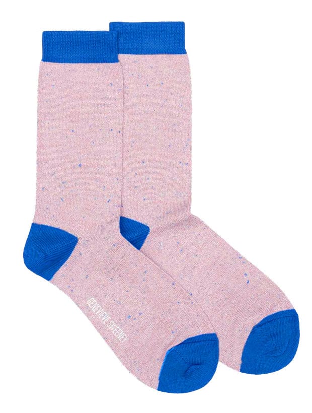 Solline Sparkly Sock Silk Tweed Pink Genevieve Sweeney
