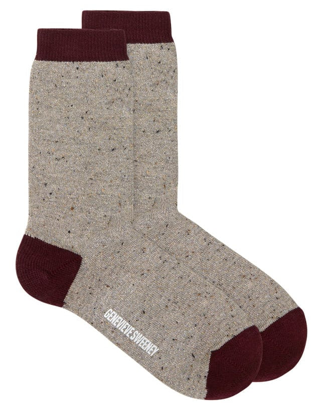 Solline Sparkly Sock Silk Tweed Gold Genevieve Sweeney