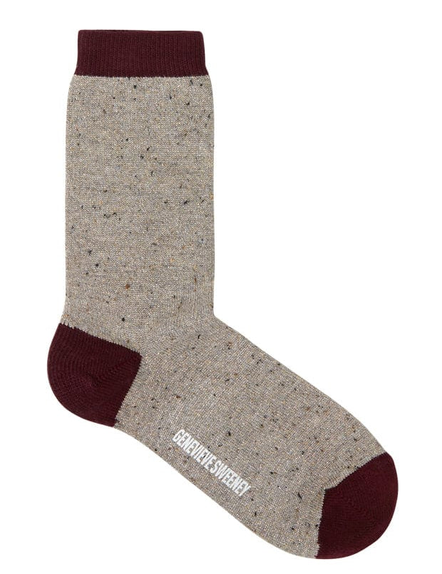 Solline Sparkly Sock Silk Tweed Gold Genevieve Sweeney