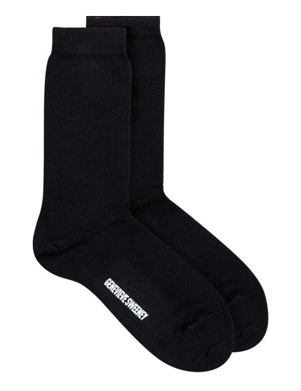 Sotto Organic Cotton Sock Black Genevieve Sweeney
