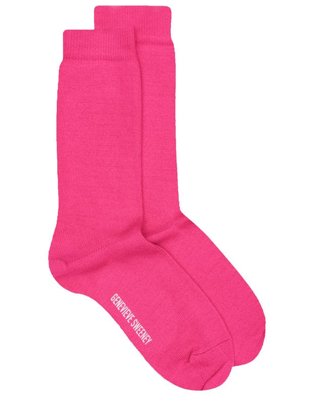 Sotto Organic Cotton Sock Bright Pink Genevieve Sweeney