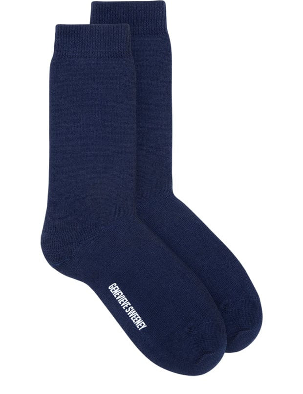 Sotto Organic Cotton Sock Navy Genevieve Sweeney