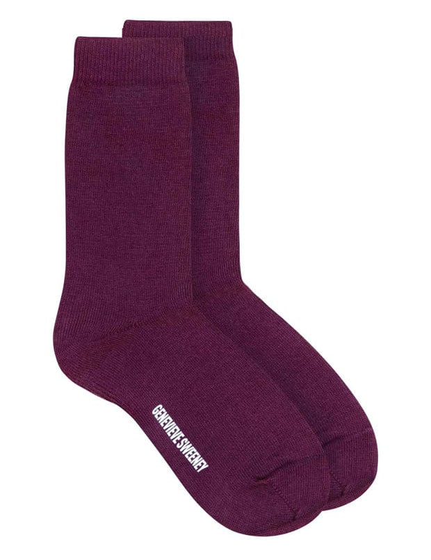 Sotto Organic Cotton Sock Purple Genevieve Sweeney