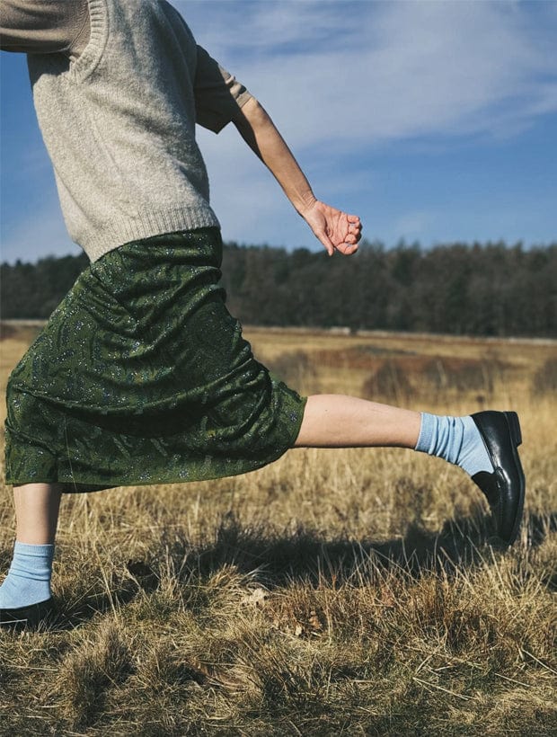 Serin Merino Wool Sock Light Blue Genevieve Sweeney