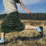 Aria Viscose Jacquard Skirt Olive Genevieve Sweeney