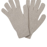 Moss Stitch Lambswool Gloves Clay Melange Genevieve Sweeney