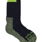 GS Merino Wool Walking Sock Navy Lime Genevieve Sweeney