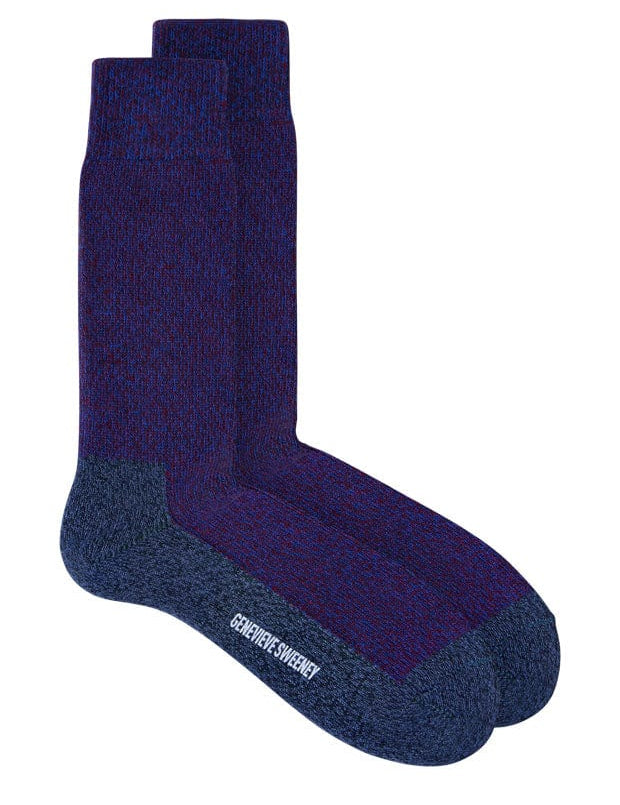 GS Cotton Walking Sock Indigo Marl Genevieve Sweeney