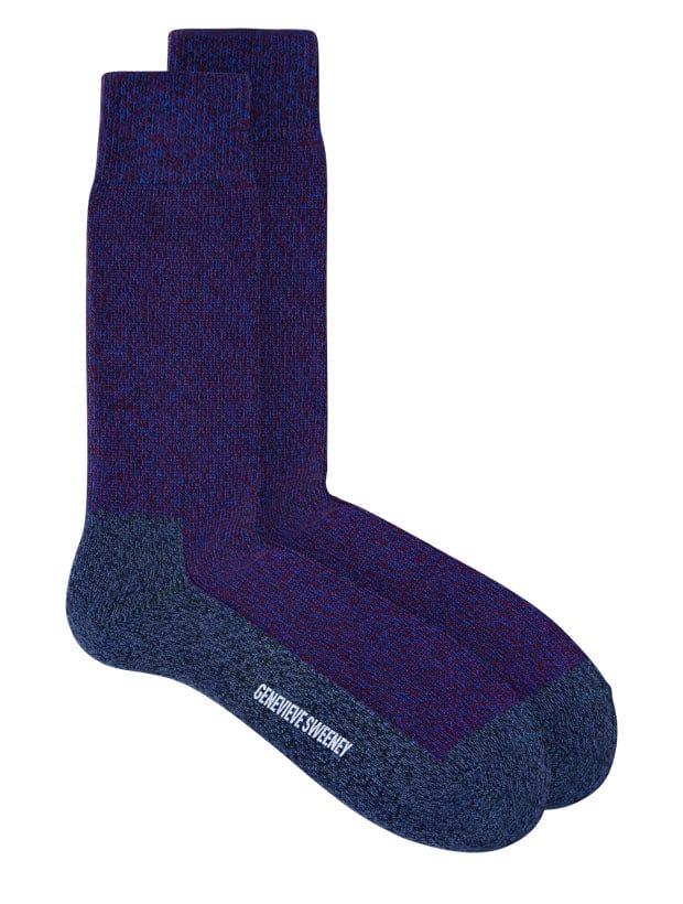 GS Cotton Walking Sock Indigo Marl Genevieve Sweeney