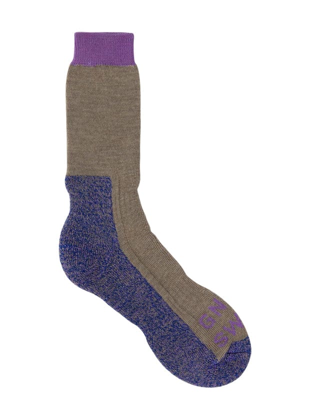 GS Merino Wool Walking Sock Beige Genevieve Sweeney