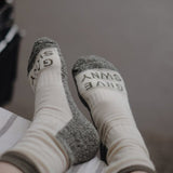GS Merino Wool Walking Sock Ecru Genevieve Sweeney