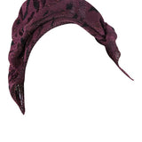 Jacquard Sparkly Viscose Neck Scarf Burgundy Genevieve Sweeney