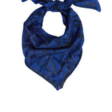 Jacquard Sparkly Viscose Neck Scarf Blue Genevieve Sweeney