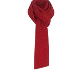 Textured Lambswool Silk Moss Stitch Scarf Red - Preorder