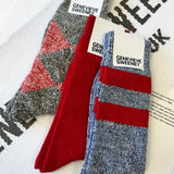 Sock Gift Set Alpaca Merino Wool Red Marl