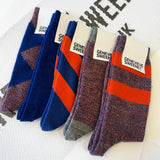 Sock Gift Set Merino Wool Stripe Blue Orange