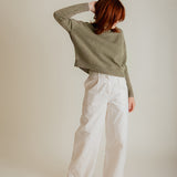 Ash Lambswool Sweater Khaki Marl