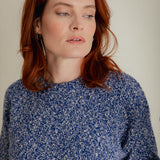 Brook Sweater Textured Lambswool Blue