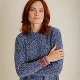Brook Sweater Textured Lambswool Blue