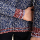 Brook Sweater Textured Lambswool Blue