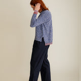 Brook Sweater Textured Lambswool Blue