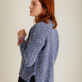 Brook Sweater Textured Lambswool Blue