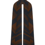 Geometric Lambswool Blanket Scarf Charcoal - Preorder