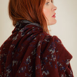 Lin Lambswool Jacquard Scarf Burgundy
