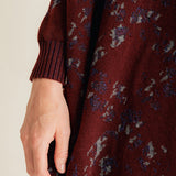 Lin Lambswool Jacquard Scarf Burgundy