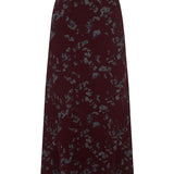 Lin Lambswool Jacquard Skirt Burgundy